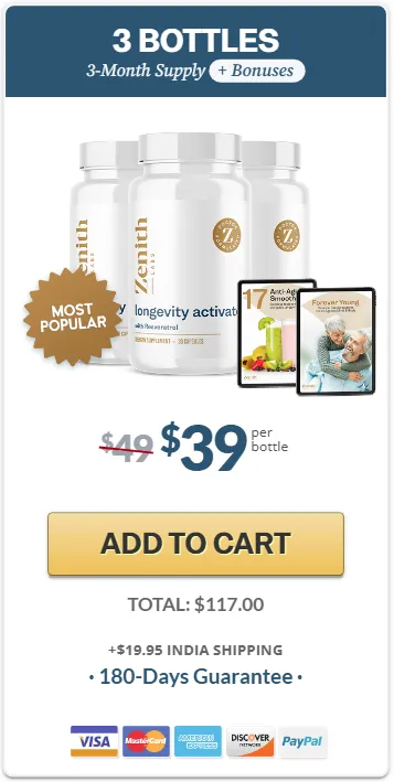 longevity activator 3 bottles price