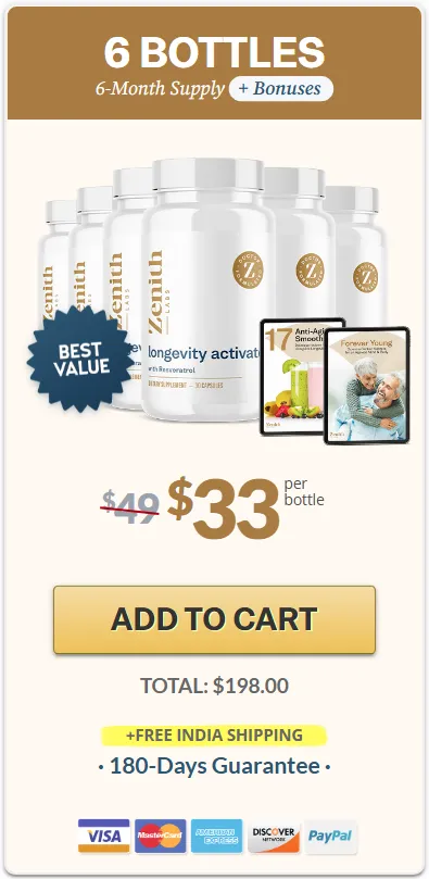 longevity activator 6 bottles price